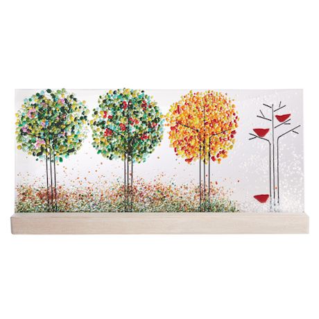 Product image for Four Seasons Art Glass Panel