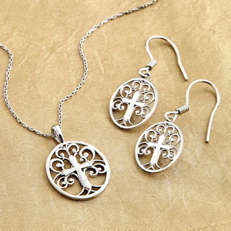 Product image for Tree of Life Cross Earrings