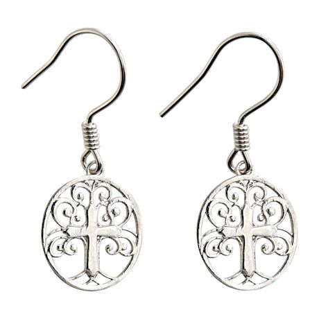 Product image for Tree of Life Cross Earrings