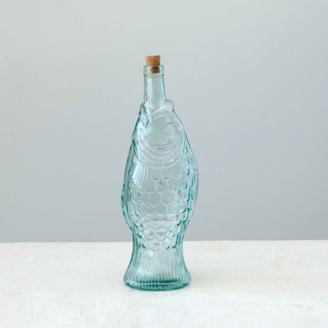 Recycled Glass Fish Bottle
