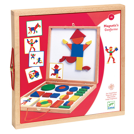 Product image for Geoform 42-Piece Wooden Magnetic Game