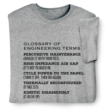 Product image for Glossary of Engineering Terms T-Shirt or Sweatshirt