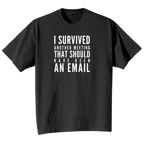 Product image for I Survived Another Meeting That Should Have Been an Email T-Shirt or Sweatshirt