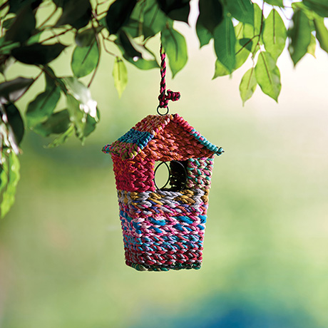 Colorful Braided Birdhouse