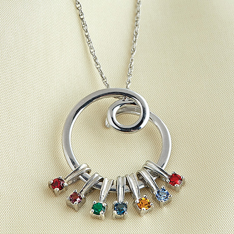 Product image for Personalized Circle Swirl Necklace