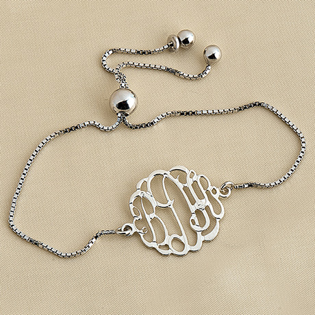 Product image for Sterling Silver Monogram Bracelet - Script
