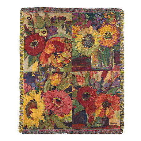 Floral Tapestry Throw