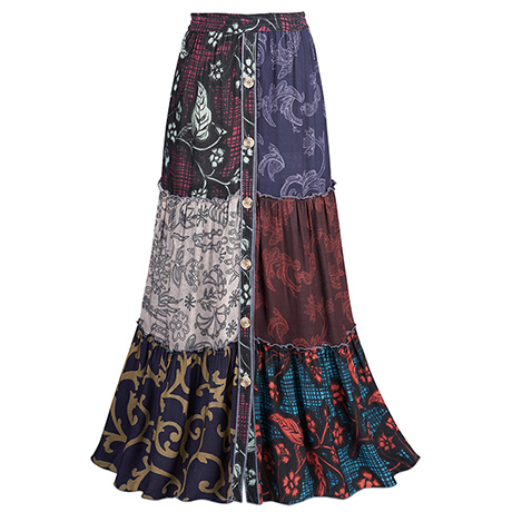 Lucy Patchwork Print Skirt