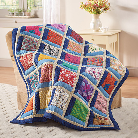 Optical Illusion Quilted Throw