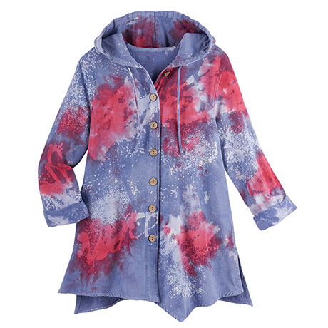 Tie-Dyed Hooded Jacket