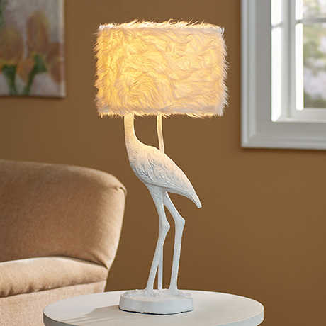 Fuzzy Bird Lamp