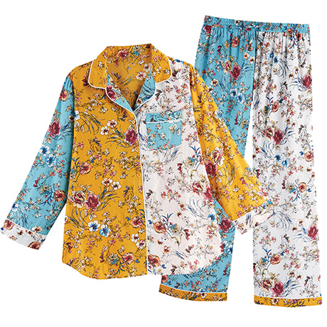 Floral Print Patch Pajamas