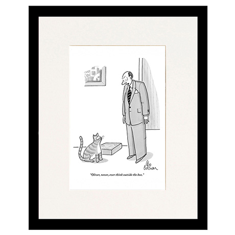 Product image for Personalized New Yorker Cartoon Print–Never, Ever Think Outside the Box