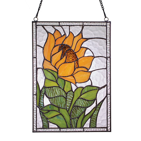 Product image for Sunflower Stained Glass Panel