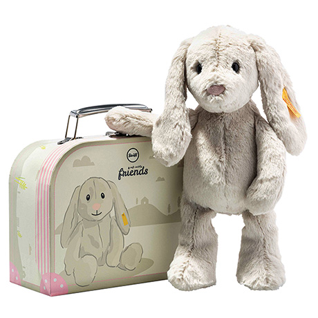 Steiff Plush Bunny and Suitcase
