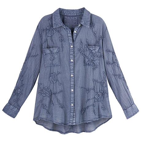 Tone-On-Tone Embroidered Shirt
