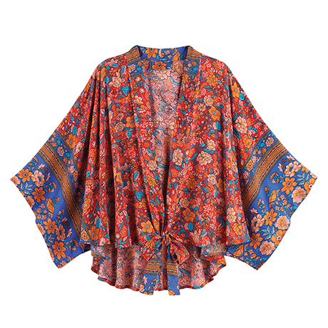 Boho Tie-Front Kimono