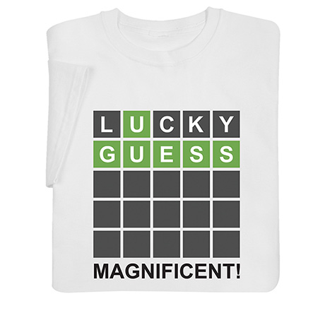 Product image for Lucky Guess Wordle T-Shirt or Sweatshirt