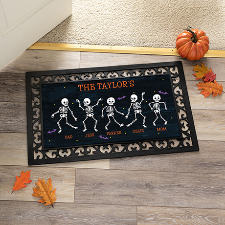 Product image for Personalized Dancing Skeletons Doormat
