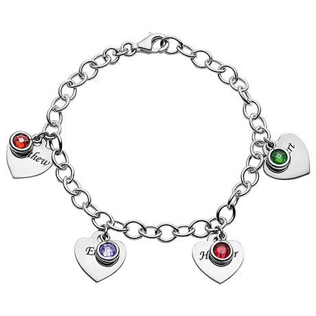 Personalized Heart Bracelet with Engraving | Lovely & Cute Gift Idea –  Necklaces by Samaa