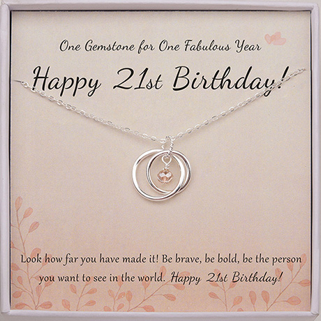 Product image for Happy 21st Birthday Necklace