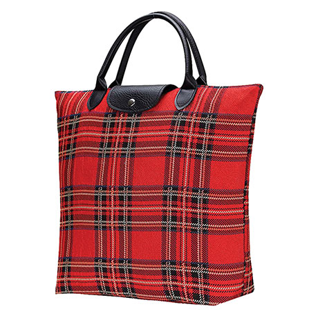 Royal Stewart Tartan Folding Shopping Bag