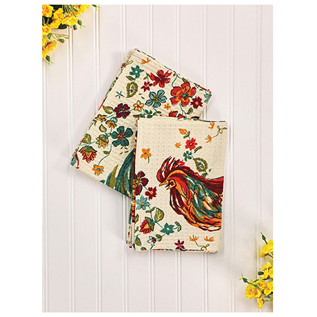 Product image for Rooster Tea Towels - Set of 2