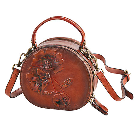 Poppy Tooled Leather Handbag