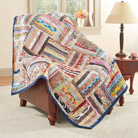 Colorful Quilted Throw
