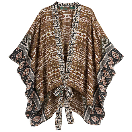 Aztec Tie-Front Kimono