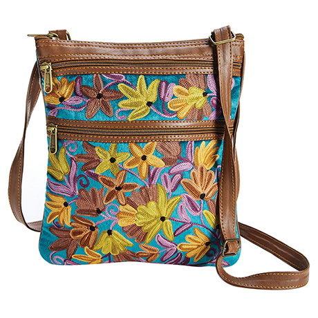 Field of Flowers Embroidered Crossbody Bag
