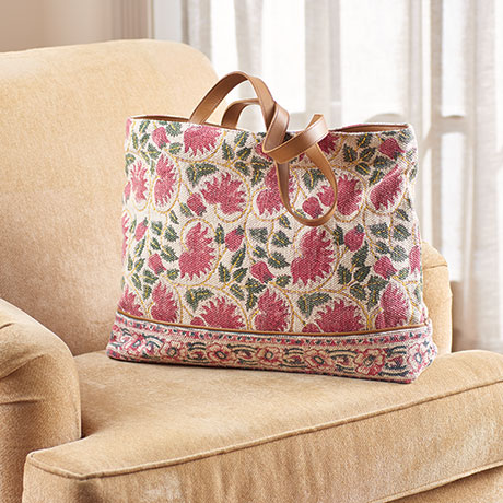 Mughal Flower Embroidered Tote