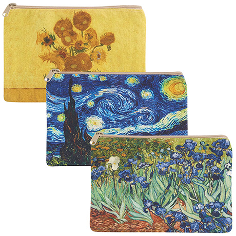 Product image for Van Gogh Zip Pouches - Set of 3