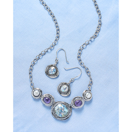 Roman Glass and Amethyst Necklace
