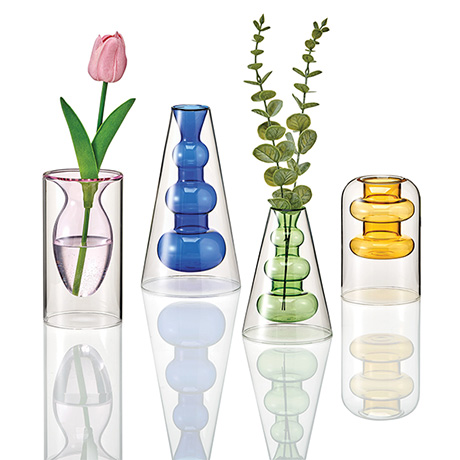 Product image for Double-Walled Bud Vase - Set of 4