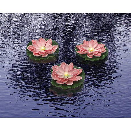 Product image for Set of 3 Floating Lotus Lights