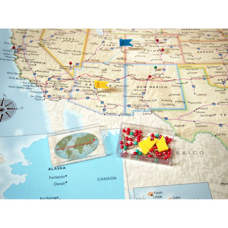 Personalized USA Traveler Map Set - Framed