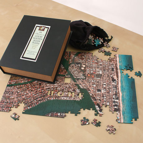 Product image for Personalized Aerial Hometown Jigsaw Puzzle - Heirloom Edition