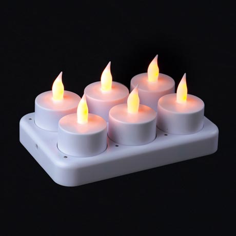 Product image for Rechargeable Tea Lights - Set of 6