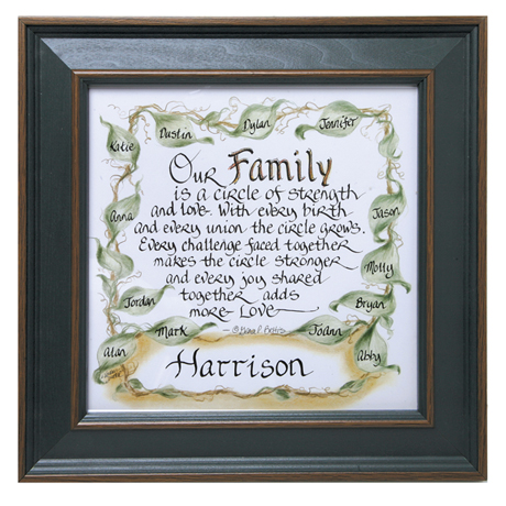 Personalized Our Family Framed Print - Framed