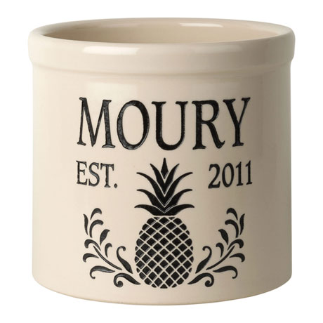 Personalized Pineapple Crock