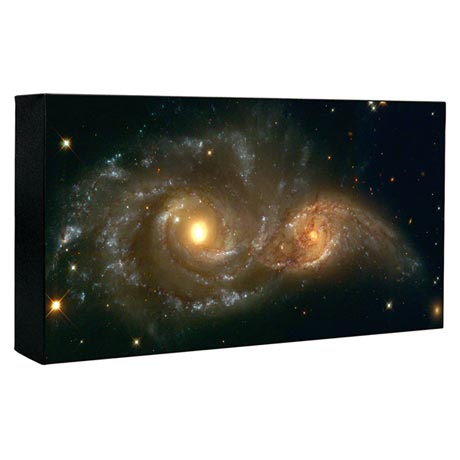 Hubble Image Canvas Print: Interacting Spiral Galaxies