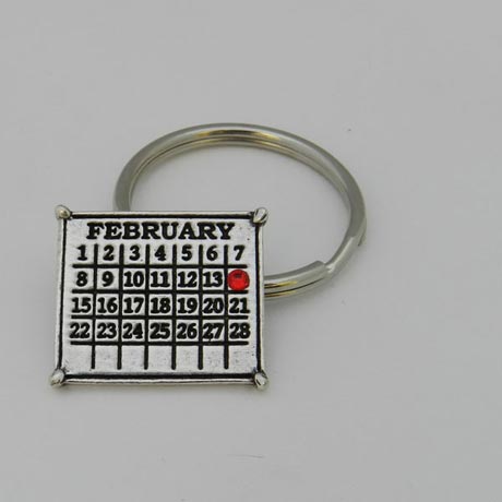 Personalized Classic Calendar Key Ring (Round)