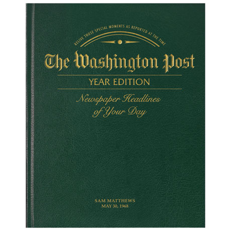 Personalized Washington Post Birthday Newspaper - A complete copy from the day you were born
