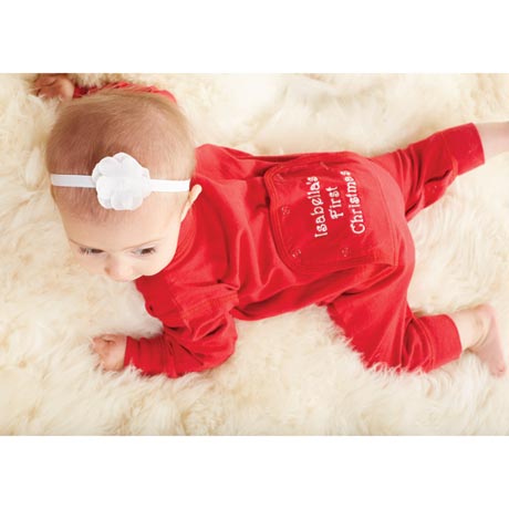 Product image for Personalized Baby's First Christmas Long Johns