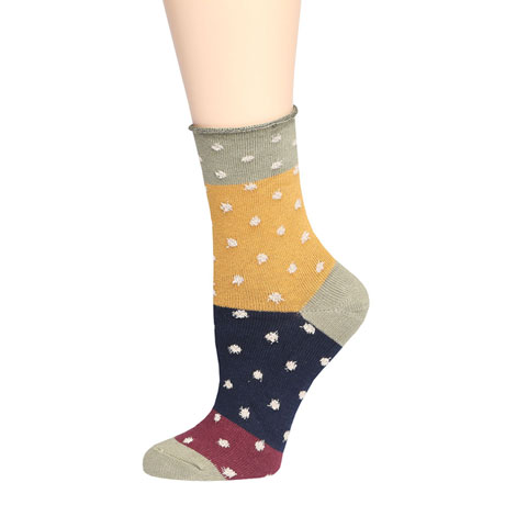 Mismatched Socks - 4 Pairs - with Colorful Polka-Dots