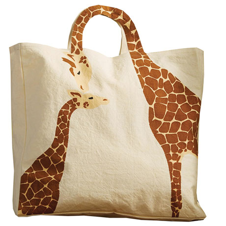 Giraffes Neck Handle Tote Shoulder Bag