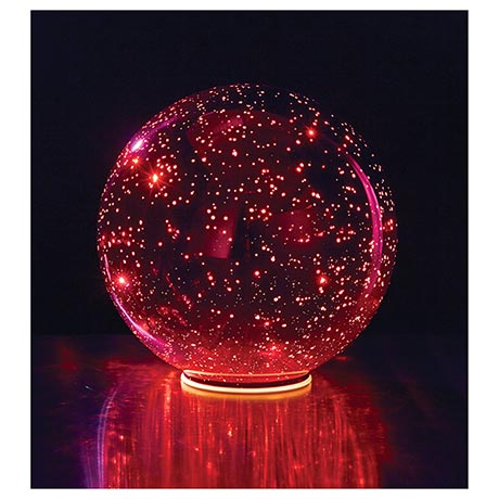 Lighted Red Crystal Ball - Red