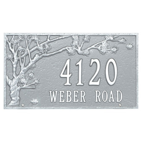 Personalized 2-Line Cherry Blossoms Address Sign