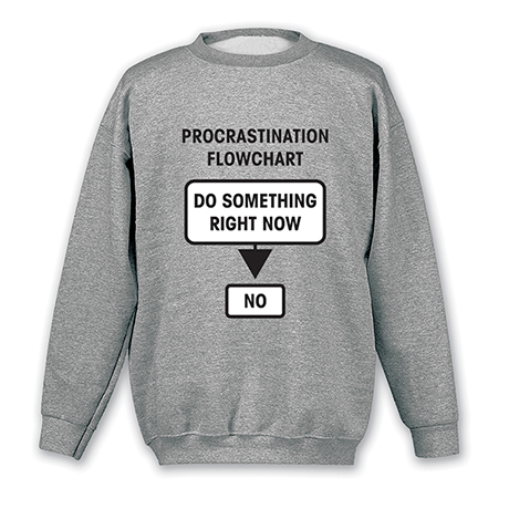 Procrastination Flowchart Sweatshirt